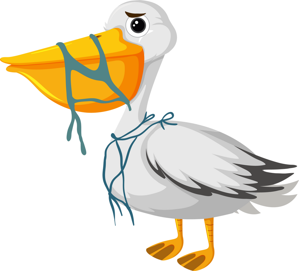 Plastic Pollution on Marine Life Concept